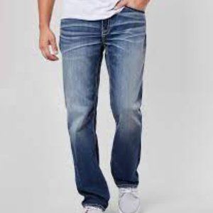 BKE Tyler Jeans Mens Straight Medium Wash Denim Tyler Size 34R (33X32)